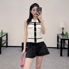샤넬 CHANEL 여성 니트 반팔 CL0707
