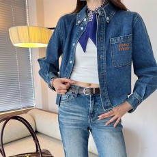 미우미우 MIUMIU 여성 데님 자켓 MU0304