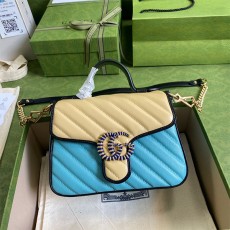 구찌 GUCCI GG 마몬트 미니 탑 핸들백 583571 GU01679