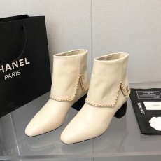 샤넬 CHANEL 램스킨 앵클 부츠 C01834