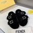 펜디 FENDI 여성 퍼 슬리퍼 F227